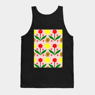 Seamless pattern of flower blooming Tank Top